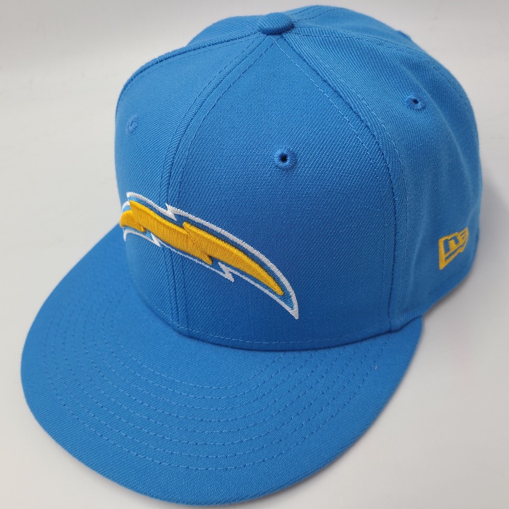 Los Angeles Chargers Hat Fitted 7 5/8 New Era 59Fifty Blue Yellow NFL Football